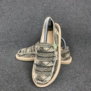 NWOT Sanuk Donna Blanket Sidewalk Surfer Womens 7 Black/Brown GEO Aztec Sneakers
